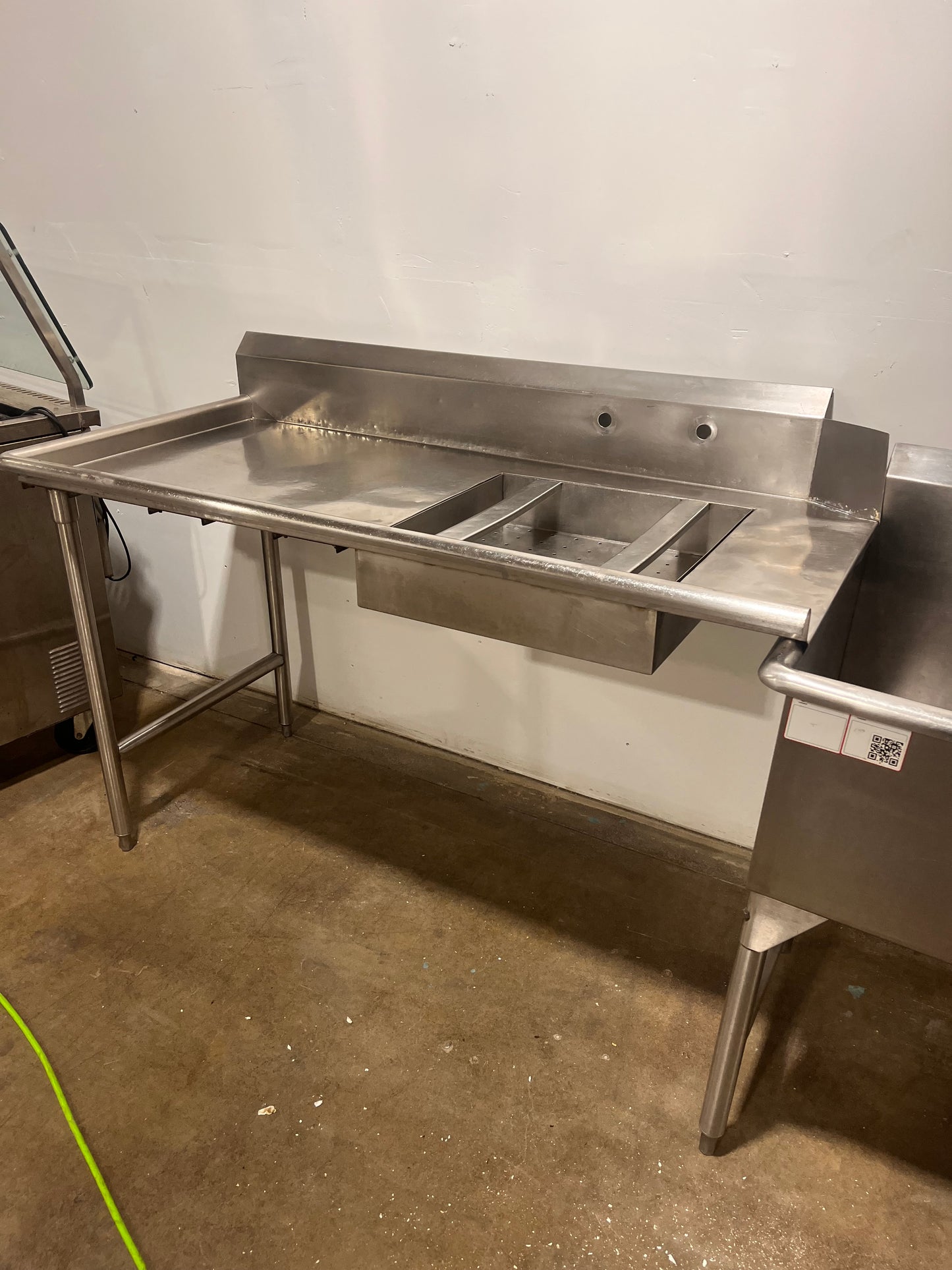 60" SS Right Side Commercial Soiled Dish Table