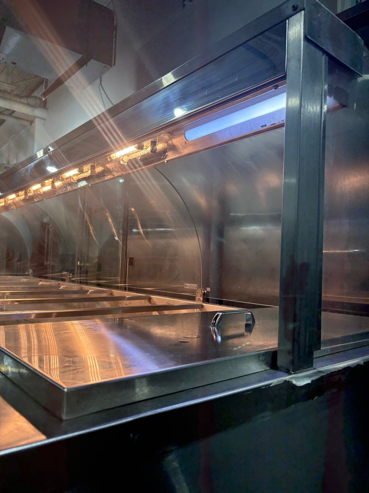 7 +1 Wells Commercial Steam Table With Curved Sneeze Guard