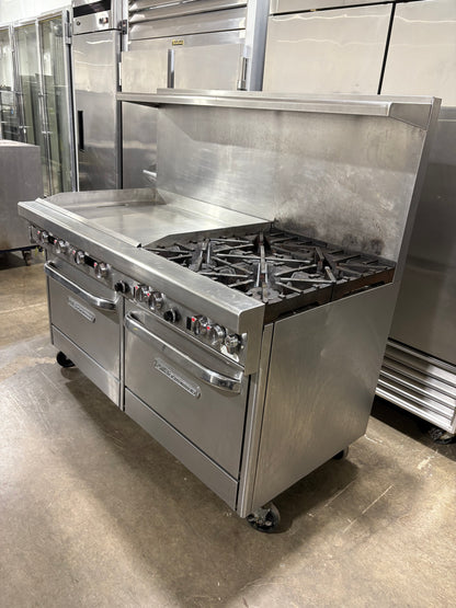 SOUTHBEND 4601DD-3GL 60" 4 Burner Gas Range Griddle x2  Ovens