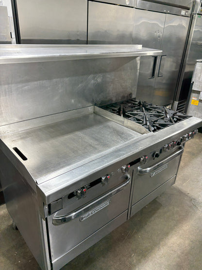 SOUTHBEND 4601DD-3GL 60" 4 Burner Gas Range Griddle x2  Ovens