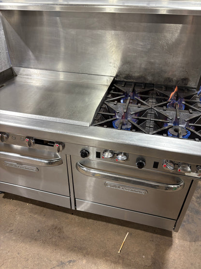 SOUTHBEND 4601DD-3GL 60" 4 Burner Gas Range Griddle x2  Ovens