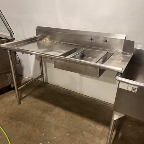60" SS Right Side Commercial Soiled Dish Table